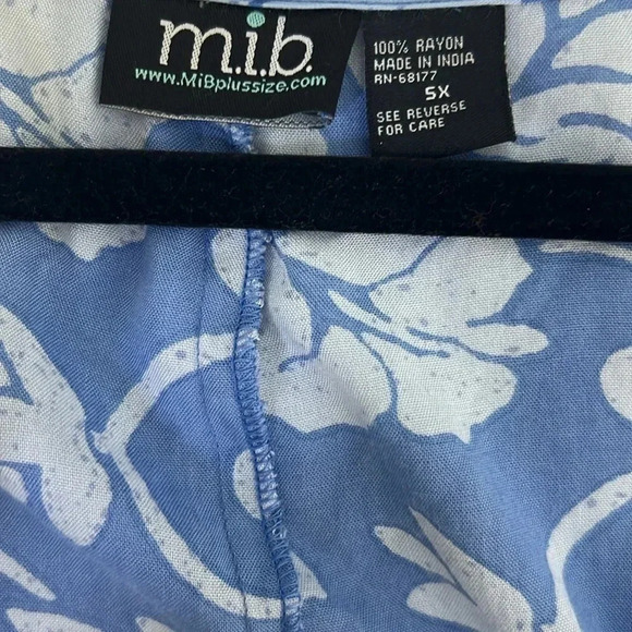 MIB Plus size blue button down dress with back drawstring size 5X never worn - Picture 6 of 7